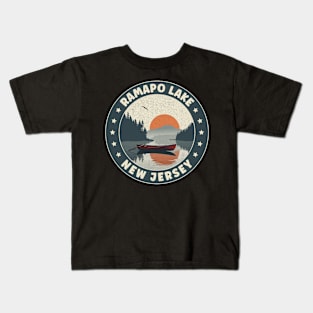 Ramapo Lake New Jersey Sunset Kids T-Shirt